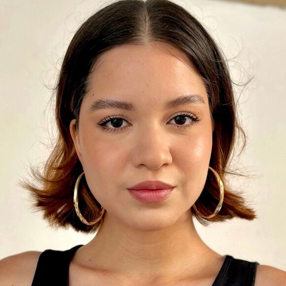 18K Gold Plated Chunky Big Circle Drop Hoop Earrings 925S Sterling Silver - Picture 13 of 13